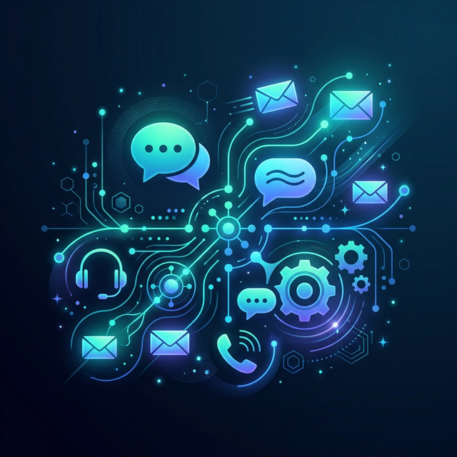 Contact Explyra™ โ Communication and Support Illustration