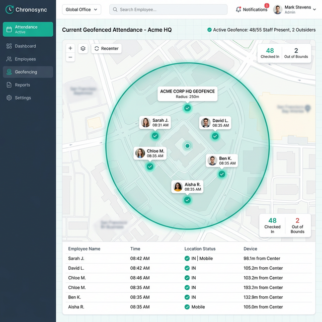 Explyra Attendance System Interface